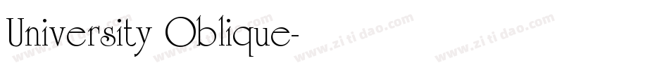 University Oblique字体转换